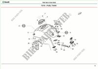 SERBATOIO DI CARBURANTE per Benelli TRK 502 X (E5) (M1) 2021